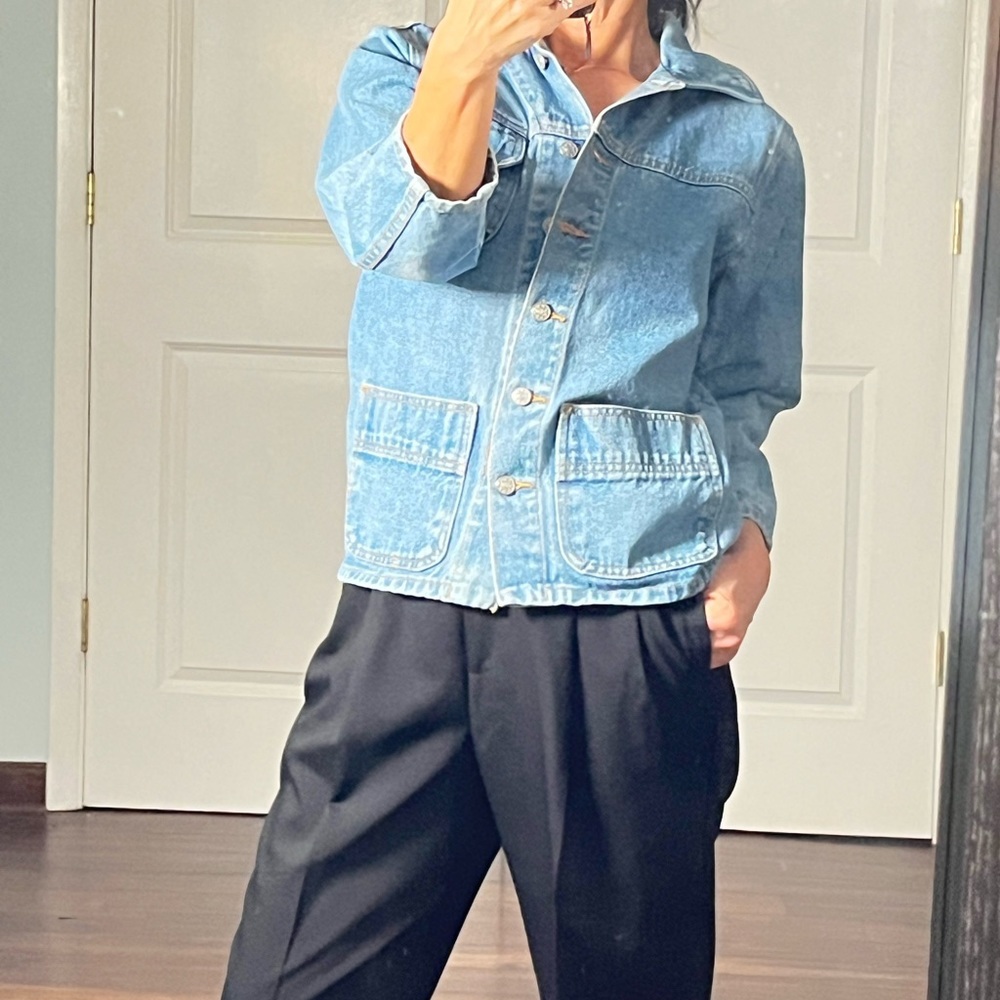 Vintage New Legends cropped fitted denim jacket - Picture 5 of 11